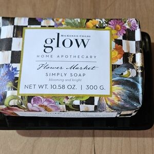 MacKenzie-Childs Flower Market Simply Soap and Dish Plus Bonus Gift